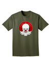 Scary Clown Face B - Halloween Adult Dark T-Shirt-Mens T-Shirt-TooLoud-Military-Green-Small-Davson Sales