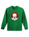 Scary Clown Face B - Halloween Adult Long Sleeve Dark T-Shirt-TooLoud-Kelly-Green-Small-Davson Sales