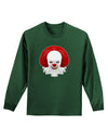 Scary Clown Face B - Halloween Adult Long Sleeve Dark T-Shirt-TooLoud-Dark-Green-Small-Davson Sales