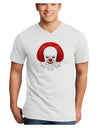 Scary Clown Face B - Halloween Adult V-Neck T-shirt-Mens V-Neck T-Shirt-TooLoud-White-Small-Davson Sales