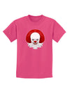 Scary Clown Face B - Halloween Childrens Dark T-Shirt-Childrens T-Shirt-TooLoud-Sangria-X-Small-Davson Sales