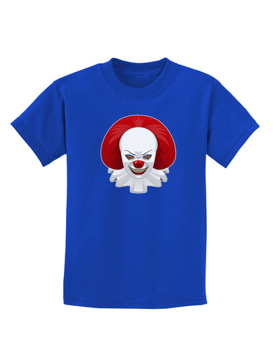Scary Clown Face B - Halloween Childrens Dark T-Shirt-Childrens T-Shirt-TooLoud-Royal-Blue-X-Small-Davson Sales