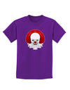 Scary Clown Face B - Halloween Childrens Dark T-Shirt-Childrens T-Shirt-TooLoud-Purple-X-Small-Davson Sales