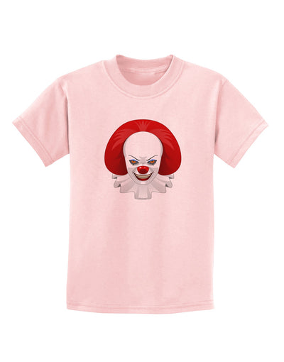 Scary Clown Face B - Halloween Childrens T-Shirt-Childrens T-Shirt-TooLoud-PalePink-X-Small-Davson Sales
