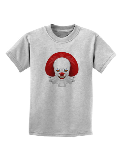 Scary Clown Face B - Halloween Childrens T-Shirt-Childrens T-Shirt-TooLoud-AshGray-X-Small-Davson Sales