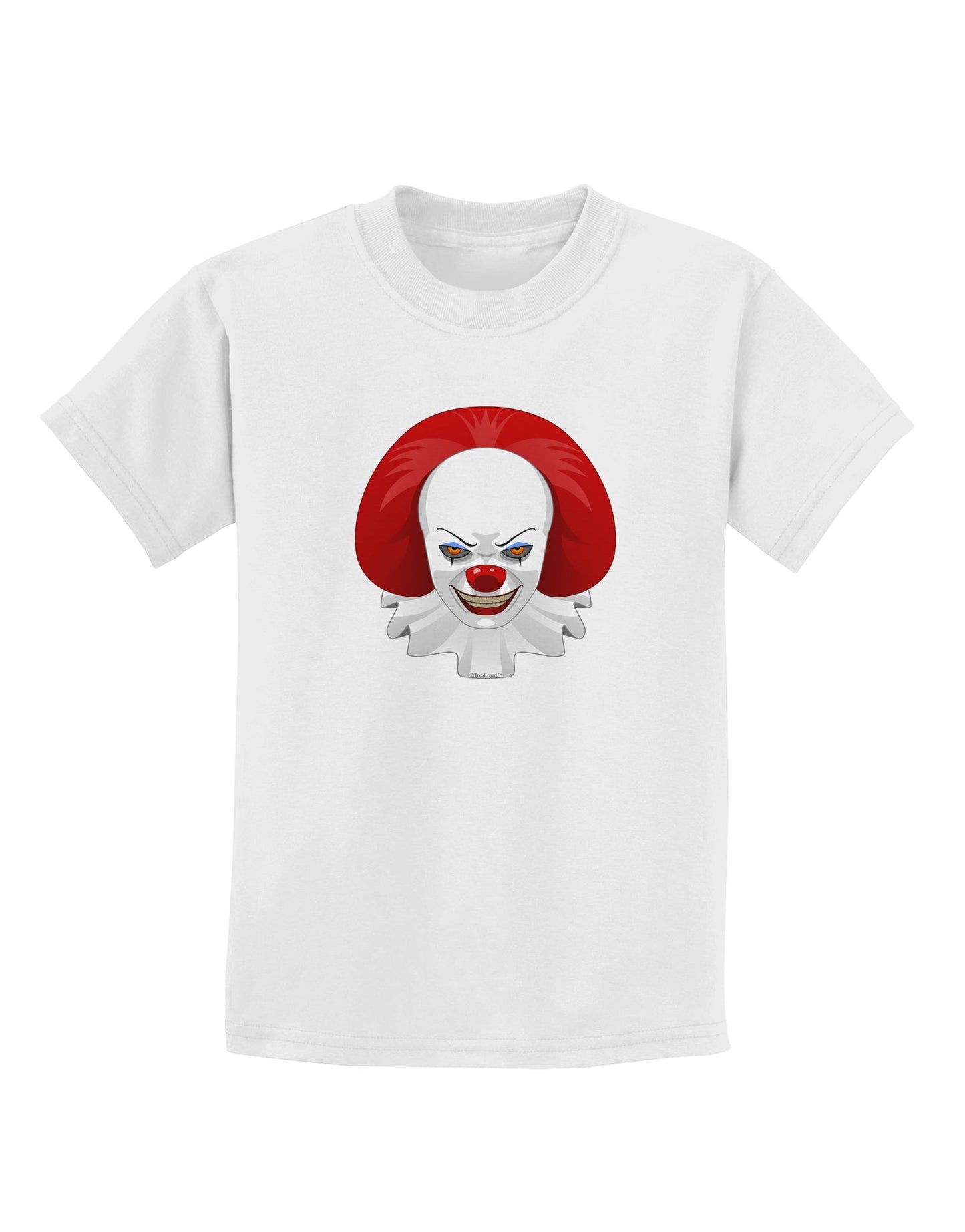 Scary Clown Face B - Halloween Childrens T-Shirt-Childrens T-Shirt-TooLoud-White-X-Small-Davson Sales