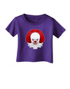 Scary Clown Face B - Halloween Infant T-Shirt Dark-Infant T-Shirt-TooLoud-Purple-06-Months-Davson Sales