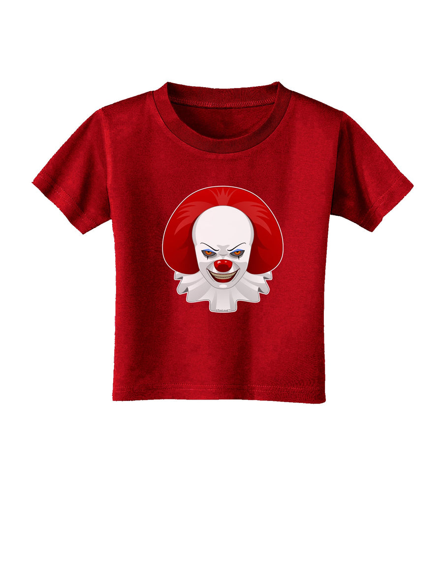 Scary Clown Face B - Halloween Toddler T-Shirt Dark-Toddler T-Shirt-TooLoud-Black-2T-Davson Sales