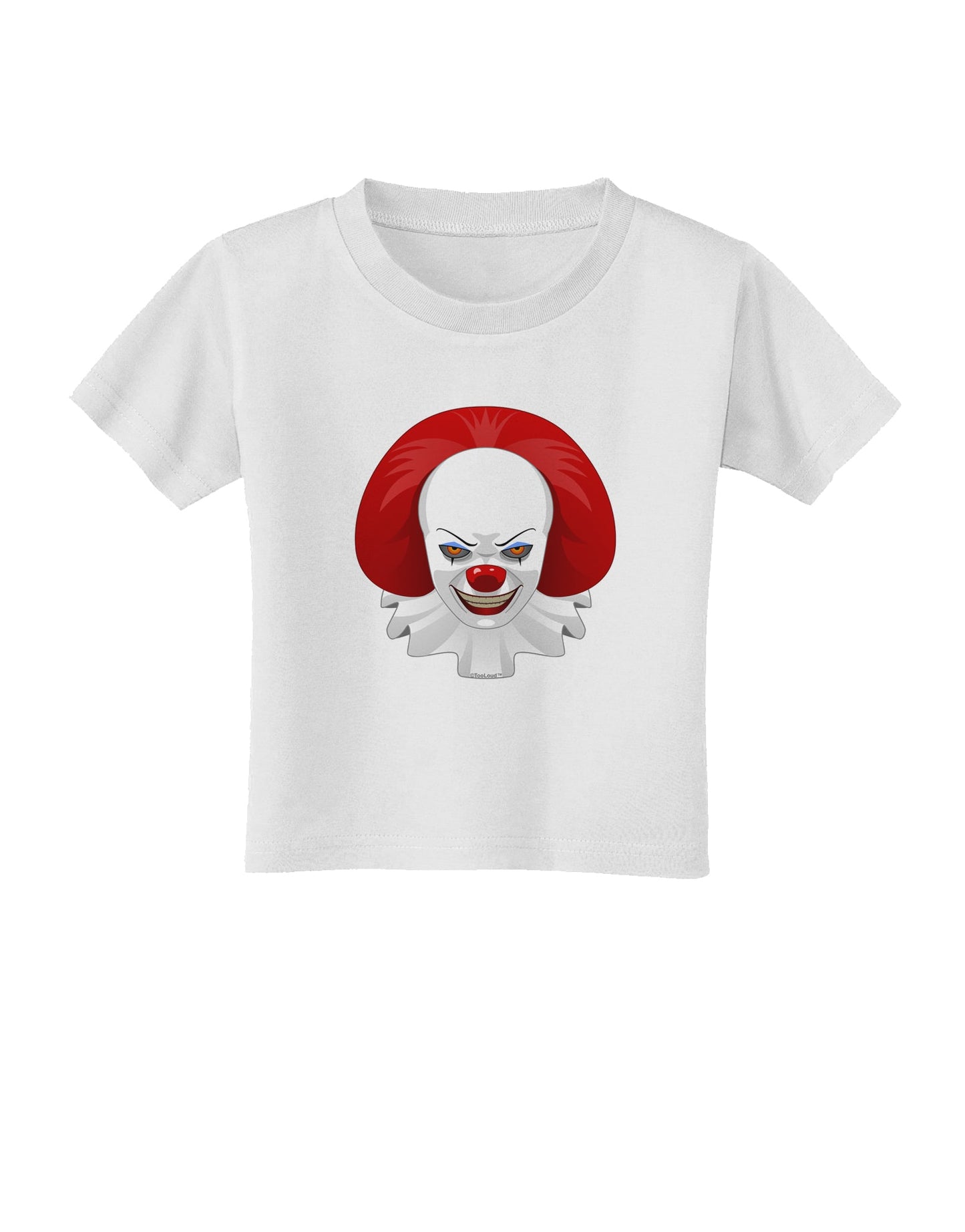 Scary Clown Face B - Halloween Toddler T-Shirt-Toddler T-Shirt-TooLoud-White-2T-Davson Sales