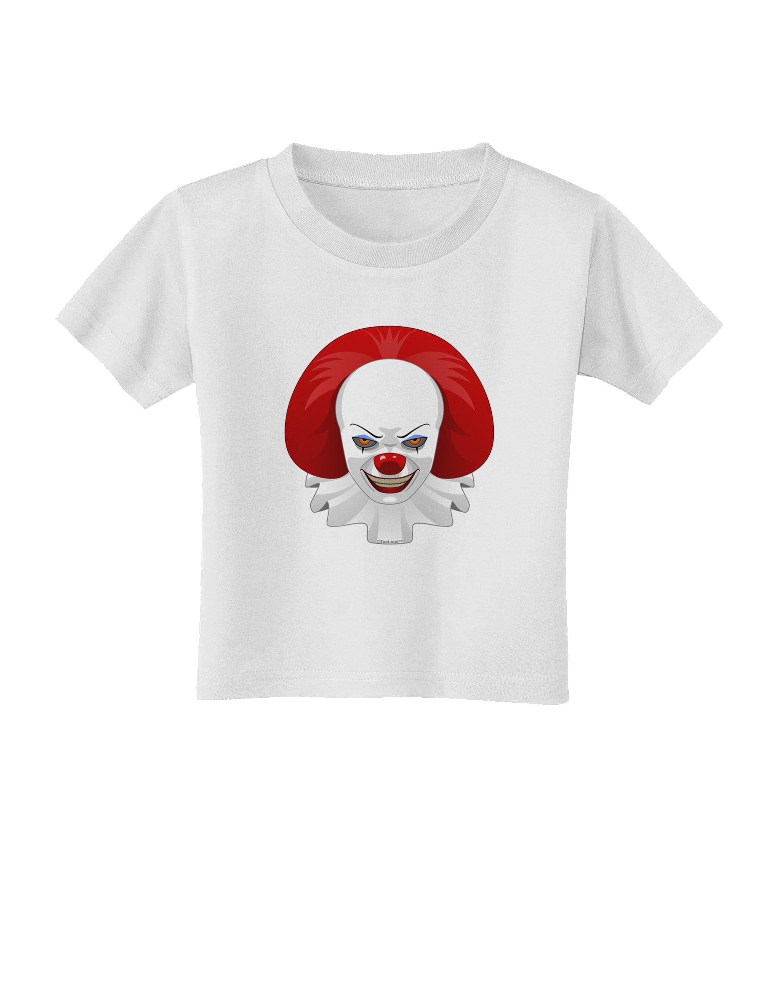 Scary Clown Face B - Halloween Toddler T-Shirt-Toddler T-Shirt-TooLoud-White-2T-Davson Sales
