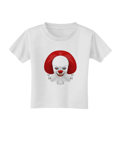 Scary Clown Face B - Halloween Toddler T-Shirt-Toddler T-Shirt-TooLoud-White-2T-Davson Sales