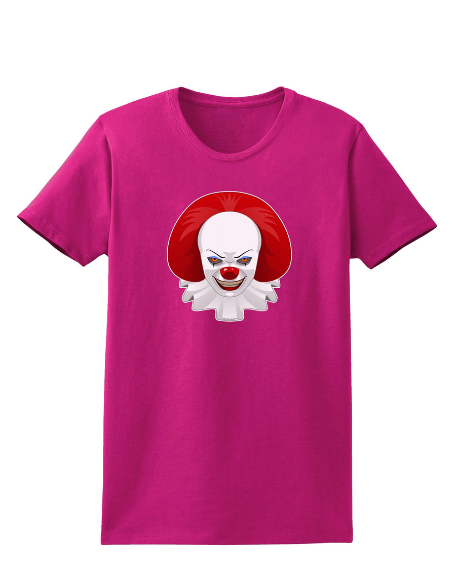 Scary Clown Face B - Halloween Womens Dark T-Shirt-Womens T-Shirt-TooLoud-Black-X-Small-Davson Sales