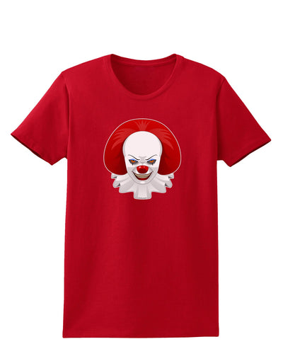 Scary Clown Face B - Halloween Womens Dark T-Shirt-Womens T-Shirt-TooLoud-Red-X-Small-Davson Sales