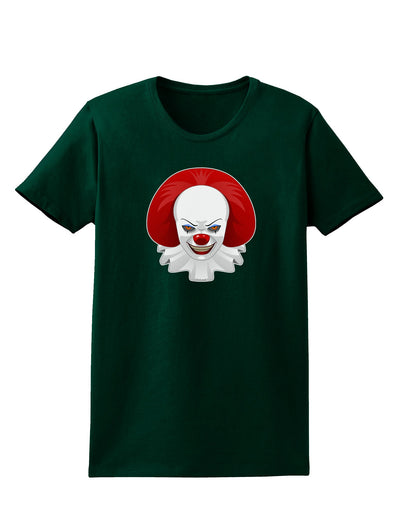 Scary Clown Face B - Halloween Womens Dark T-Shirt-Womens T-Shirt-TooLoud-Forest-Green-Small-Davson Sales