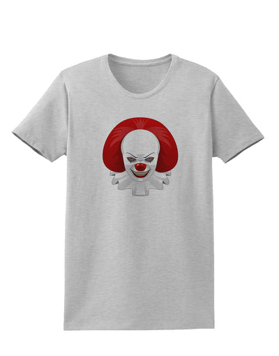 Scary Clown Face B - Halloween Womens T-Shirt-Womens T-Shirt-TooLoud-AshGray-X-Small-Davson Sales