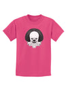 Scary Clown Grayscale Childrens Dark T-Shirt-Childrens T-Shirt-TooLoud-Sangria-X-Small-Davson Sales