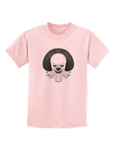 Scary Clown Grayscale Childrens T-Shirt-Childrens T-Shirt-TooLoud-PalePink-X-Small-Davson Sales