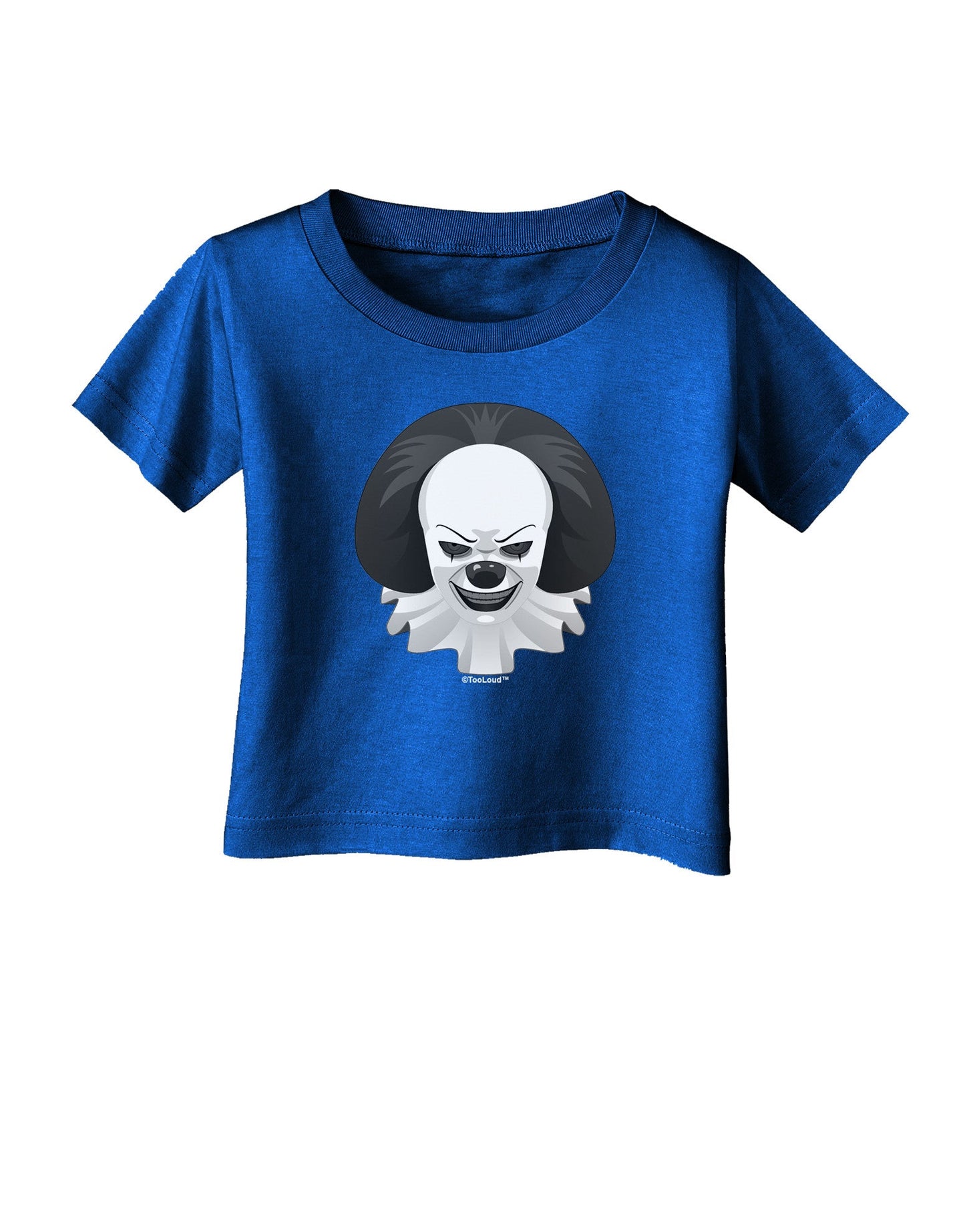 Scary Clown Grayscale Infant T-Shirt Dark-Infant T-Shirt-TooLoud-Royal-Blue-06-Months-Davson Sales