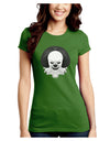 Scary Clown Grayscale Juniors Crew Dark T-Shirt-T-Shirts Juniors Tops-TooLoud-Kiwi-Green-Juniors Fitted Small-Davson Sales