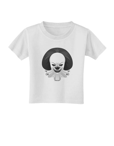 Scary Clown Grayscale Toddler T-Shirt-Toddler T-Shirt-TooLoud-White-2T-Davson Sales