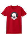 Scary Clown Grayscale Womens Dark T-Shirt-TooLoud-Red-X-Small-Davson Sales