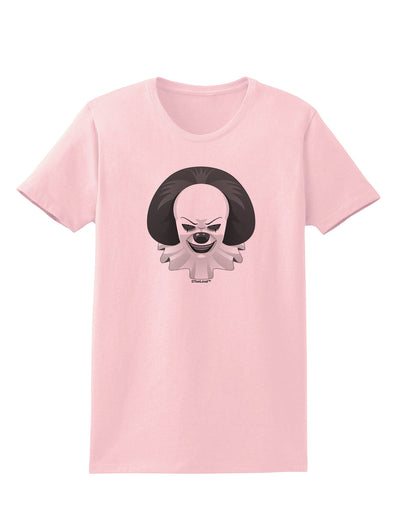 Scary Clown Grayscale Womens T-Shirt-Womens T-Shirt-TooLoud-PalePink-X-Small-Davson Sales