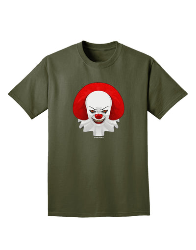 Scary Clown Watercolor Adult Dark T-Shirt-Mens T-Shirt-TooLoud-Military-Green-Small-Davson Sales