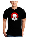 Scary Clown Watercolor Adult Dark V-Neck T-Shirt-TooLoud-Black-Small-Davson Sales