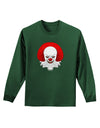 Scary Clown Watercolor Adult Long Sleeve Dark T-Shirt-TooLoud-Dark-Green-Small-Davson Sales