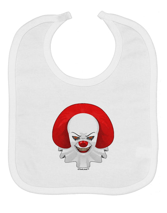 Scary Clown Watercolor Baby Bib