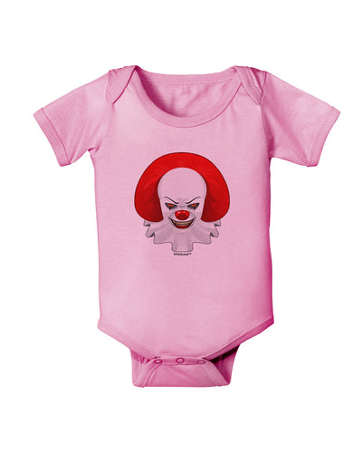 Scary Clown Watercolor Baby Romper Bodysuit-Baby Romper-TooLoud-Pink-06-Months-Davson Sales
