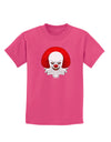 Scary Clown Watercolor Childrens Dark T-Shirt-Childrens T-Shirt-TooLoud-Sangria-X-Small-Davson Sales