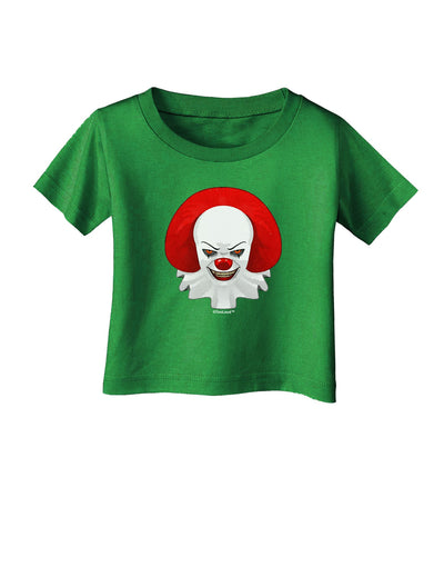 Scary Clown Watercolor Infant T-Shirt Dark-Infant T-Shirt-TooLoud-Clover-Green-06-Months-Davson Sales