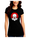 Scary Clown Watercolor Juniors Crew Dark T-Shirt-T-Shirts Juniors Tops-TooLoud-Black-Juniors Fitted Small-Davson Sales