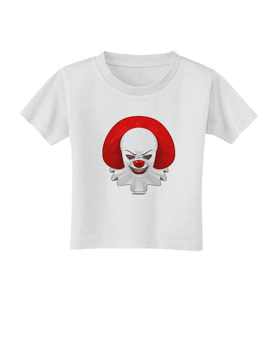 Scary Clown Watercolor Toddler T-Shirt-Toddler T-Shirt-TooLoud-White-2T-Davson Sales