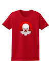 Scary Clown Watercolor Womens Dark T-Shirt-TooLoud-Red-X-Small-Davson Sales