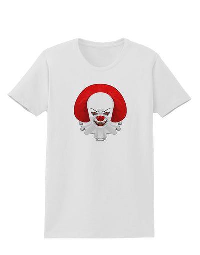 Scary Clown Watercolor Womens T-Shirt-Womens T-Shirt-TooLoud-White-X-Small-Davson Sales