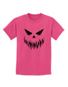 Scary Evil Jack O' Lantern Pumpkin Face Childrens T-Shirt-Childrens T-Shirt-TooLoud-Sangria-X-Small-Davson Sales