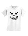 Scary Evil Jack O' Lantern Pumpkin Face Childrens T-Shirt-Childrens T-Shirt-TooLoud-White-X-Small-Davson Sales