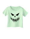 Scary Evil Jack O' Lantern Pumpkin Face Infant T-Shirt-Infant T-Shirt-TooLoud-Light-Green-06-Months-Davson Sales