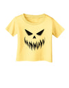 Scary Evil Jack O' Lantern Pumpkin Face Infant T-Shirt-Infant T-Shirt-TooLoud-Daffodil-Yellow-06-Months-Davson Sales