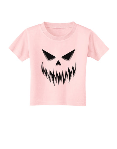 Scary Evil Jack O' Lantern Pumpkin Face Toddler T-Shirt-Toddler T-Shirt-TooLoud-Light-Pink-2T-Davson Sales