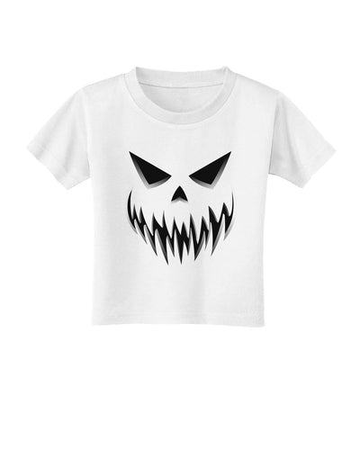 Scary Evil Jack O' Lantern Pumpkin Face Toddler T-Shirt-Toddler T-Shirt-TooLoud-White-2T-Davson Sales