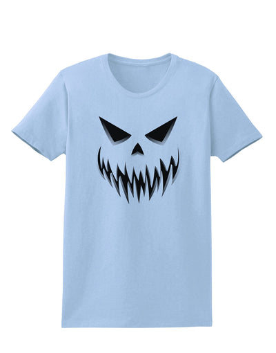 Scary Evil Jack O' Lantern Pumpkin Face Womens T-Shirt-Womens T-Shirt-TooLoud-Light-Blue-X-Small-Davson Sales