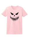 Scary Evil Jack O' Lantern Pumpkin Face Womens T-Shirt-Womens T-Shirt-TooLoud-PalePink-X-Small-Davson Sales