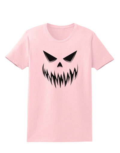 Scary Evil Jack O' Lantern Pumpkin Face Womens T-Shirt-Womens T-Shirt-TooLoud-PalePink-X-Small-Davson Sales