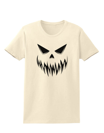 Scary Evil Jack O' Lantern Pumpkin Face Womens T-Shirt-Womens T-Shirt-TooLoud-Natural-X-Small-Davson Sales