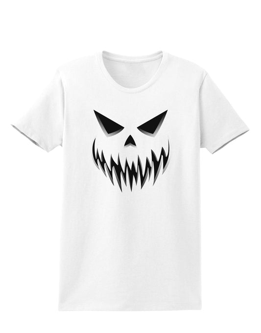 Scary Evil Jack O' Lantern Pumpkin Face Womens T-Shirt-Womens T-Shirt-TooLoud-White-X-Small-Davson Sales