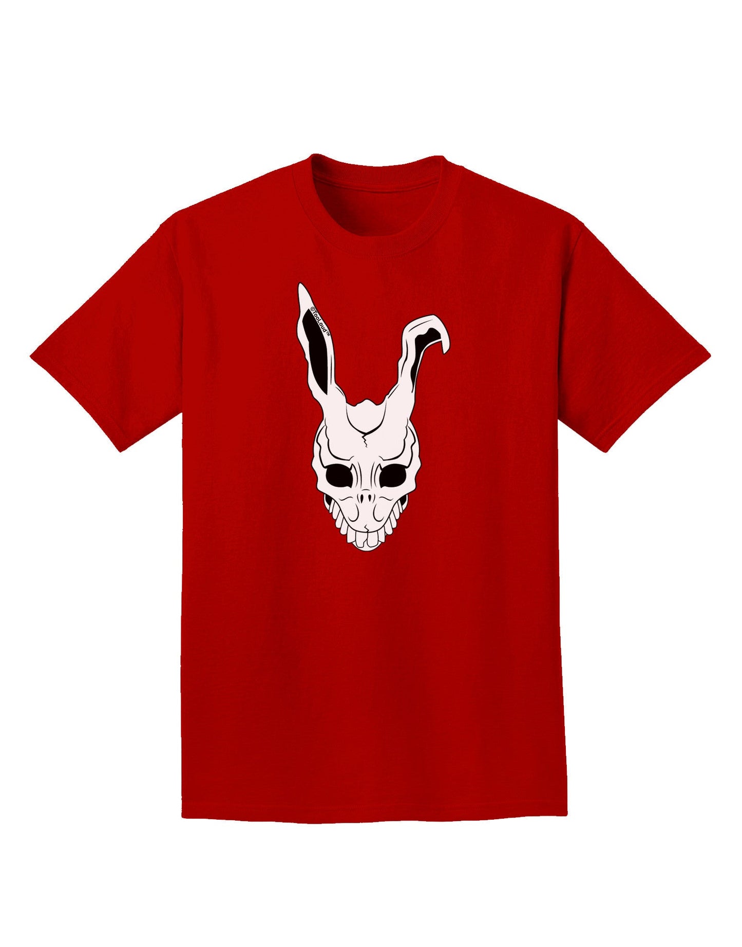 Scary Face Bunny White Adult Dark T-Shirt-Mens T-Shirt-TooLoud-Red-Small-Davson Sales