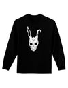 Scary Face Bunny White Adult Long Sleeve Dark T-Shirt-TooLoud-Black-Small-Davson Sales